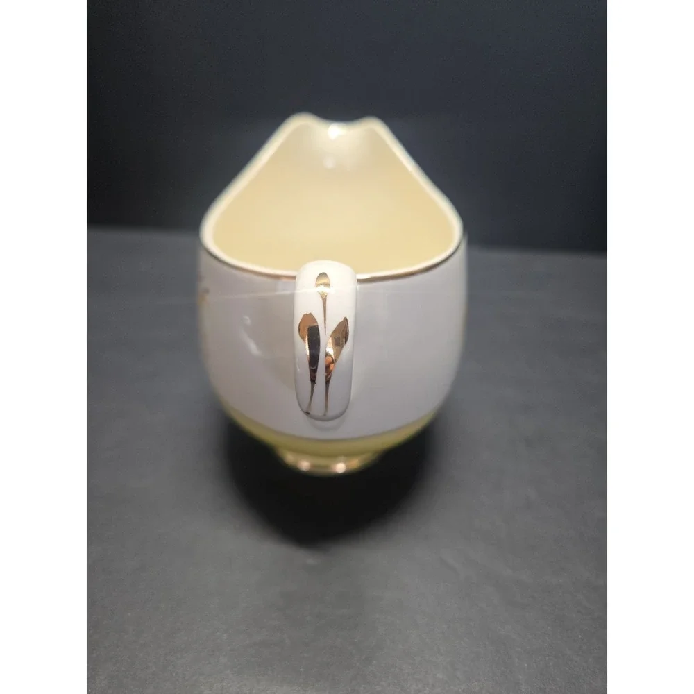 Vintage Century Service Autumn Gold Wheat Gravy Boat 22K Gold Trim MCM